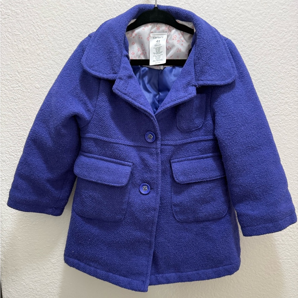 Carter's Girls Blue Pea Coat